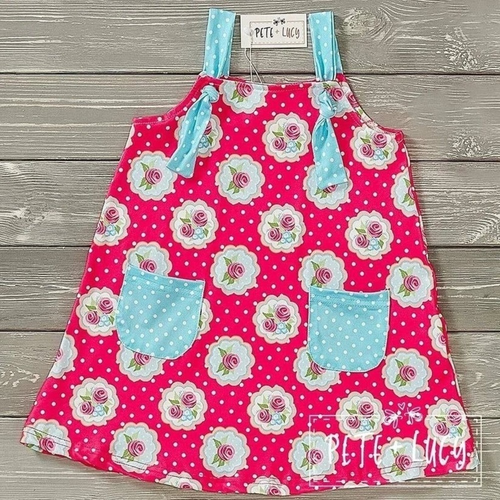 Pete & Lucy Shabby Roses Girl Dress 4T NWT‎